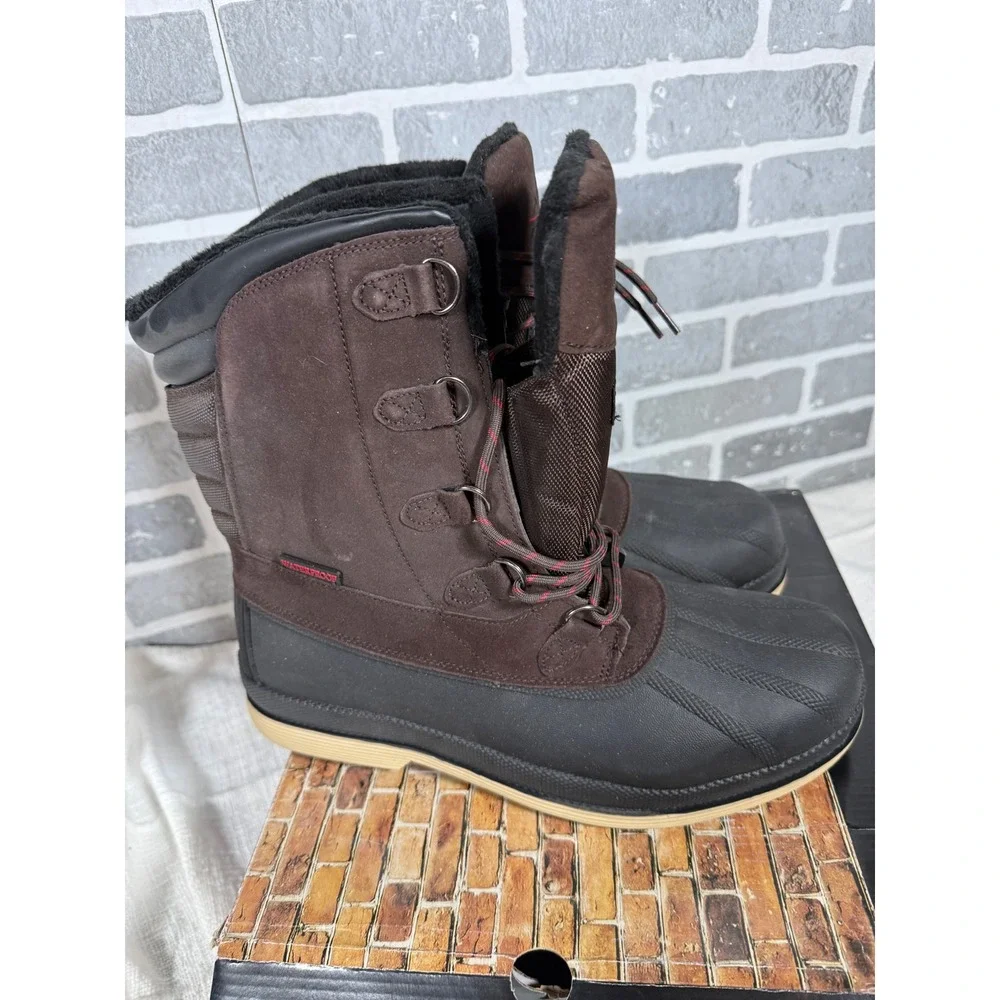 Nortiv8 Mens Snow Boots‎ 170390-M Brown Black Waterproof Insulated Size 13